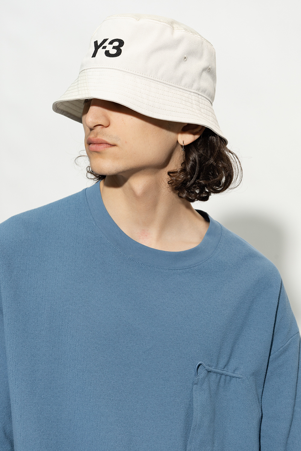 Grey Bucket hat with logo Y-3 Yohji Yamamoto - Vitkac HK